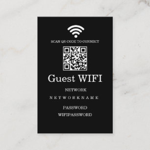 Wifi モダン ネットワーク QRコード ビジネスカード