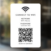 WiFi 窓用フィルム | QRコードでネットワークに接続するビニールステッカー ウィンドウサイン