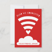 Wifi Cloud Classroom Valentineに接続できてうれしい 招待状 (正面)
