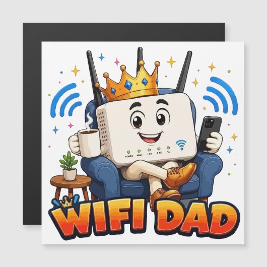 WIFI DAD おもしろルーターキャラ (正面/裏面)