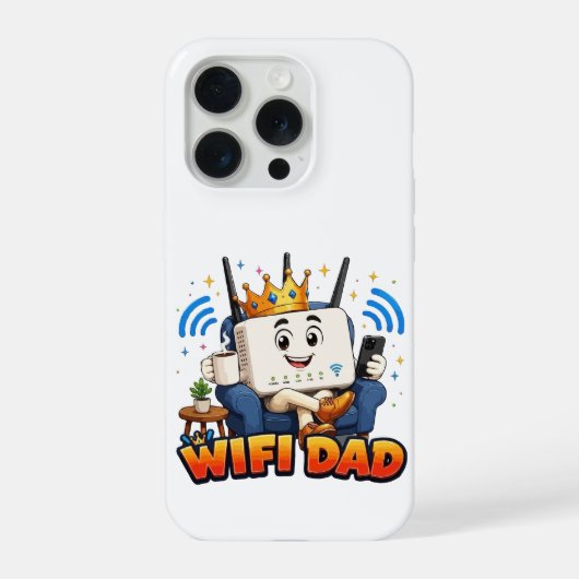WIFI DAD 楽しいルーターキャラ iPhoneケース (裏面)