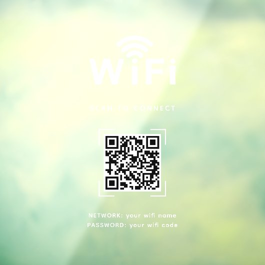 Wifi Decal | Office & Storefront Network Display ウィンドウサイン (シート3)