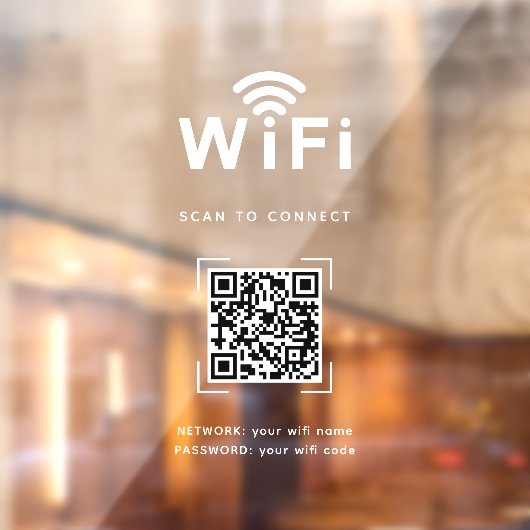 Wifi Decal | Office & Storefront Network Display ウィンドウサイン (シート2)