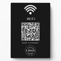 WiFi Info Plaque with QR Code for Easy Logins