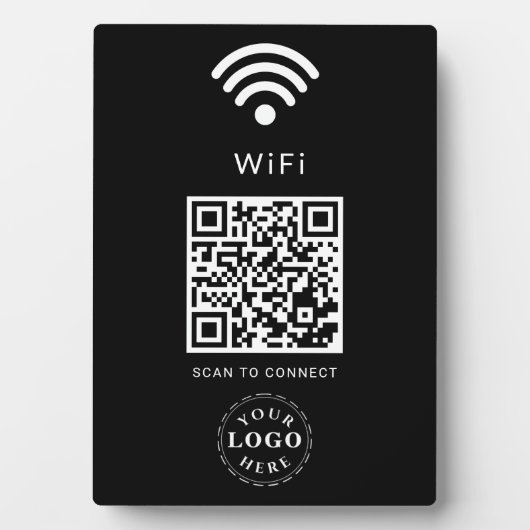 WiFi Info Plaque with QR Code for Easy Logins フォトプラーク (正面)