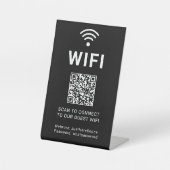 Wifi Info Sign Connect Online Minimal Modern 台座サイン (正面)