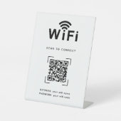 WiFi Login Table Top Sign For Reception Area 台座サイン (正面)