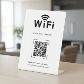 WiFi Login Table Top Sign For Reception Area 台座サイン