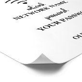 Wifi Networkパスワーエレガントドモダンの署名 ポスター (角)