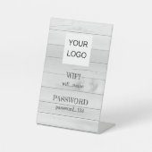 Wifi Networkパスワードのカスタマイズ可能な追加ロゴ 台座サイン (正面)