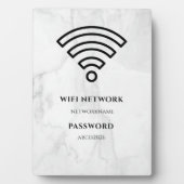 Wifi Network and Password Black Plaque フォトプラーク (正面)