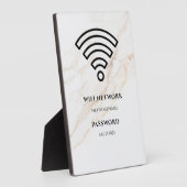 Wifi Network and Password Black Plaque フォトプラーク (側面)