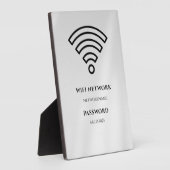 Wifi Network and Password Black Plaque フォトプラーク (側面)