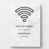 Wifi Network and Password Black Plaque フォトプラーク (正面)