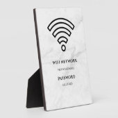 Wifi Network and Password Black Plaque フォトプラーク (側面)