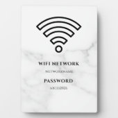 Wifi Network and Password Black Plaque フォトプラーク (正面)