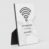 Wifi Network and Password Black Plaque フォトプラーク (側面)