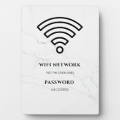Wifi Network and Password Black Plaque フォトプラーク (正面)