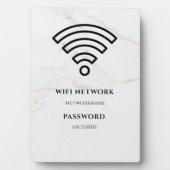 Wifi Network and Password Black Plaque フォトプラーク (正面)