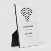 Wifi Network and Password Black Plaque フォトプラーク (側面)