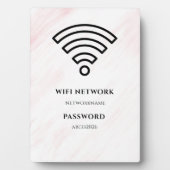 Wifi Network and Password Black Plaque フォトプラーク (正面)