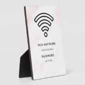 Wifi Network and Password Black Plaque フォトプラーク (側面)