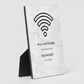 Wifi Network and Password Black Plaque フォトプラーク (側面)