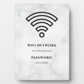 Wifi Network and Password Black Plaque フォトプラーク (正面)