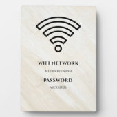 Wifi Network and Password Black Plaque フォトプラーク (正面)