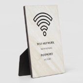 Wifi Network and Password Black Plaque フォトプラーク (側面)