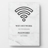 Wifi Network and Password Black Plaque フォトプラーク (正面)