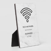 Wifi Network and Password Black Plaque フォトプラーク (側面)