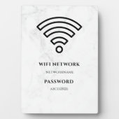 Wifi Network and Password Black Plaque フォトプラーク (正面)
