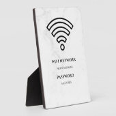 Wifi Network and Password Black Plaque フォトプラーク (側面)