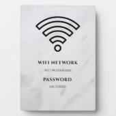 Wifi Network and Password Black Plaque フォトプラーク (正面)