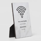 Wifi Network and Password Black Plaque フォトプラーク (側面)