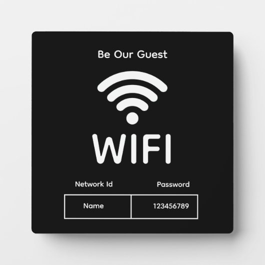 Wifi Network and Password Business Retail フォトプラーク (正面)