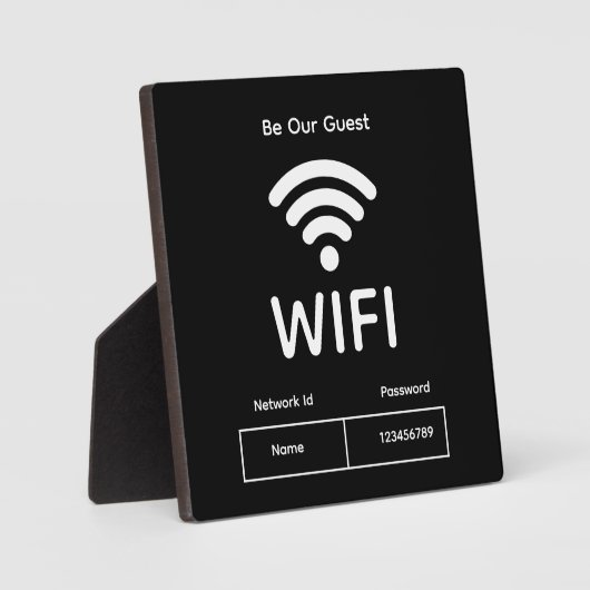 Wifi Network and Password Business Retail フォトプラーク (正面)