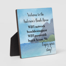 Wifi Network and Password Business Retail フォトプラーク