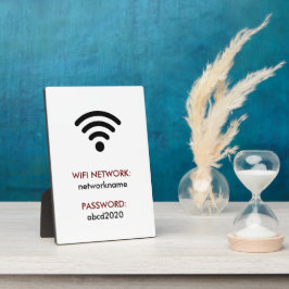 Wifi Network and Password Business Retail フォトプラーク