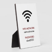 Wifi Network and Password Business Retail フォトプラーク (側面)