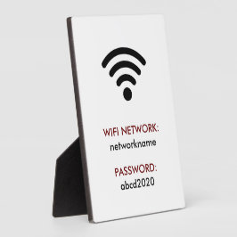 Wifi Network and Password Business Retail フォトプラーク
