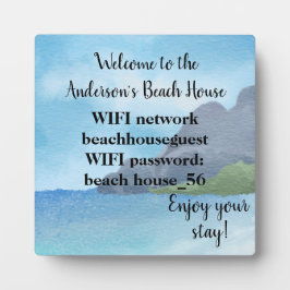 Wifi Network and Password Business Retail フォトプラーク