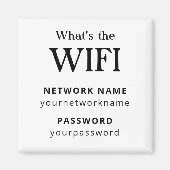 Wifi Network and Password Business Retail マグネット (正面)