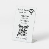 Wifi Network and Password Business Retail  台座サイン (正面)