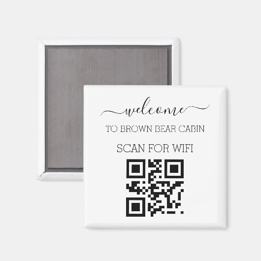 Wifi Network and Password Business Retail plaque マグネット (正面/裏面)