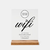 Wifi Network and Password Logo アクリルサイン (正面)