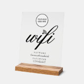 Wifi Network and Password Logo アクリルサイン (傾斜)