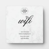 Wifi Network and Password White Plaque フォトプラーク (正面)