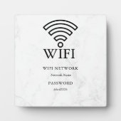Wifi Network and Password White Plaque フォトプラーク (正面)